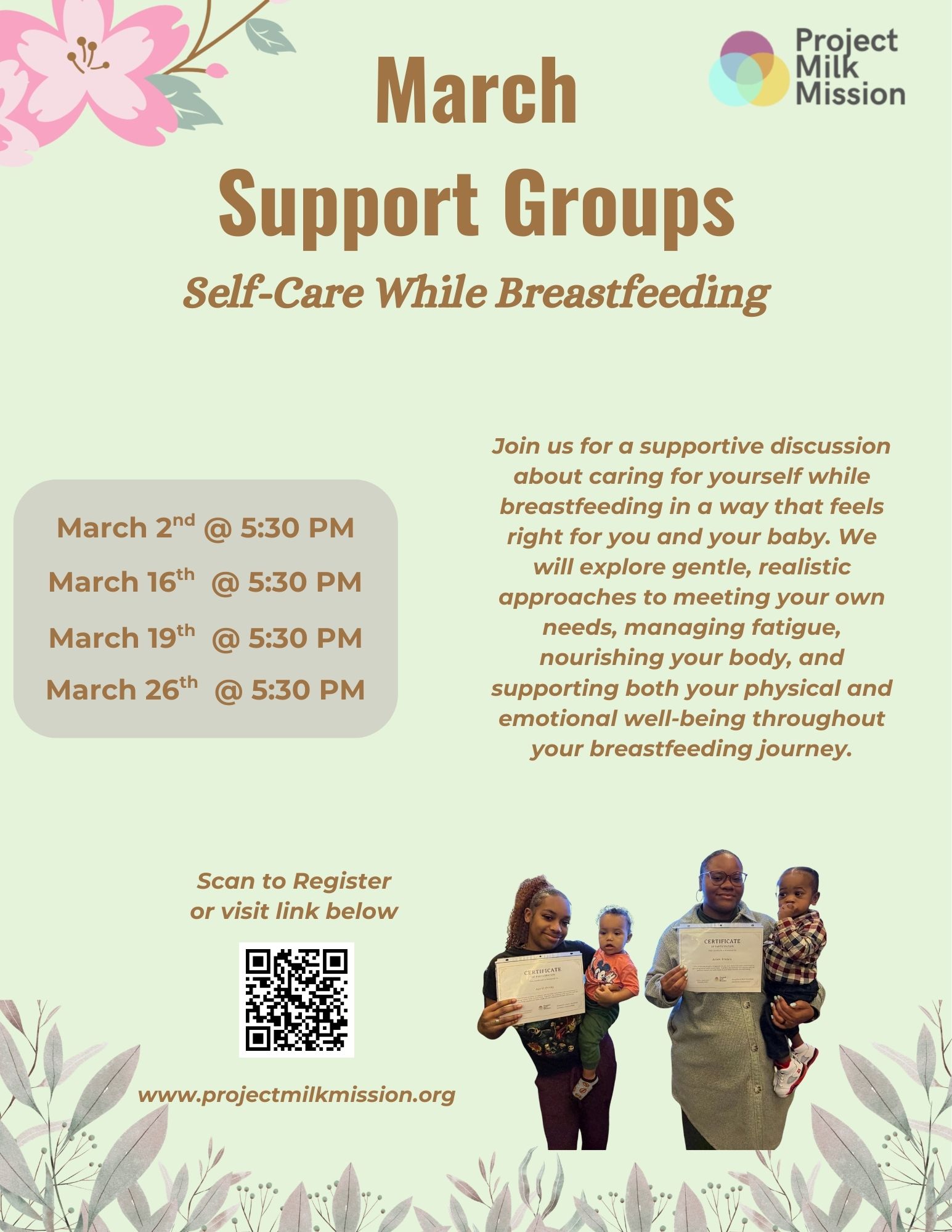 March 2026 Support Group Flyer